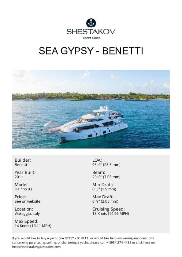 Sea Gypsy - Delfino 93 - 2011
