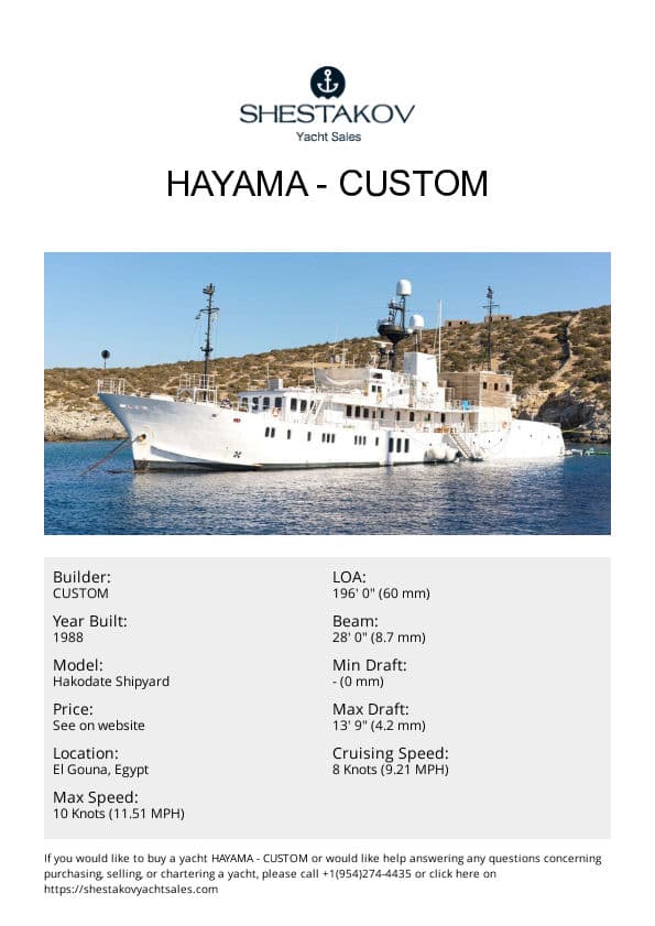 HAYAMA - Hakodate Shipyard - 1988