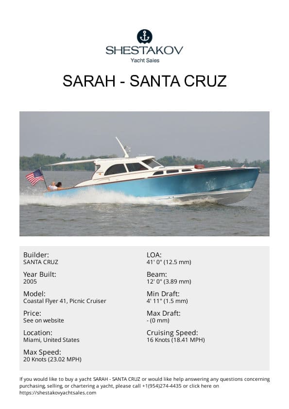 SARAH - Coastal Flyer 41, Picnic Cruiser - 2006