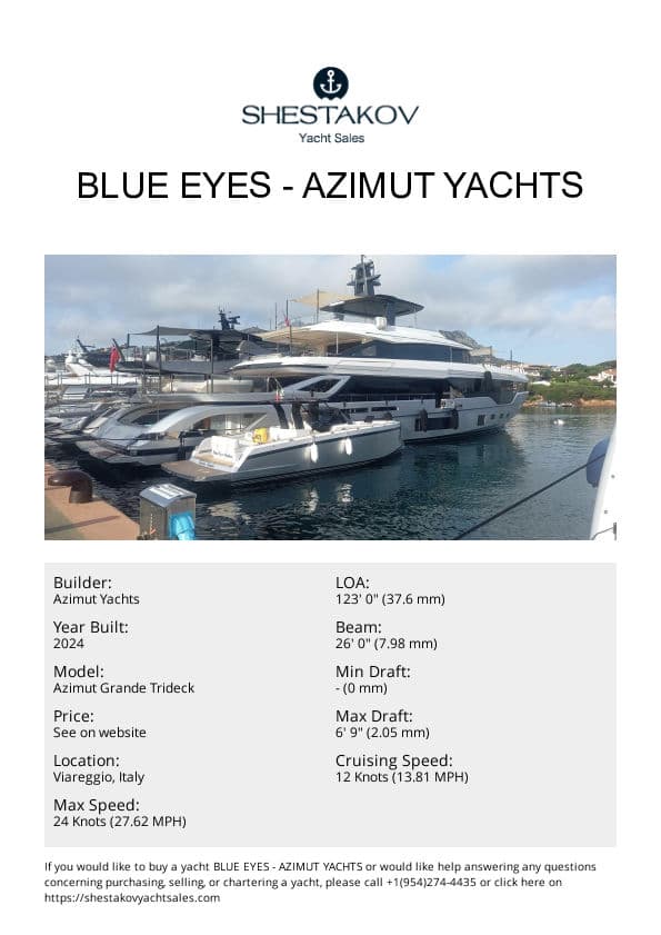 BLUE EYES - Azimut Grande Trideck - 2024