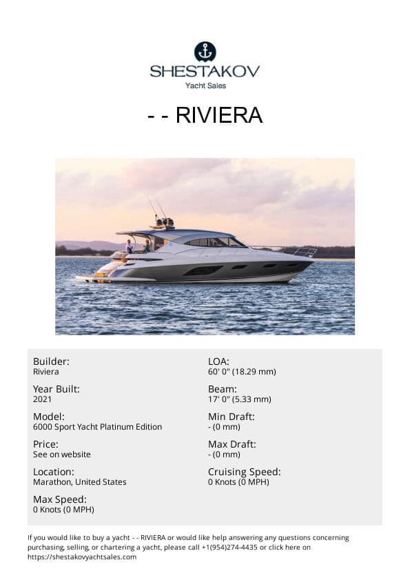 - - 6000 Sport Yacht Platinum Edition - 2021