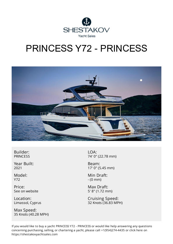 Princess Y72 - Y72 - 2021