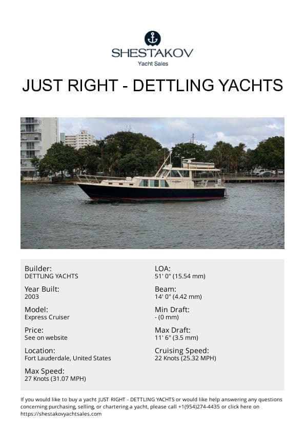 JUST RIGHT - Express Cruiser - 2004