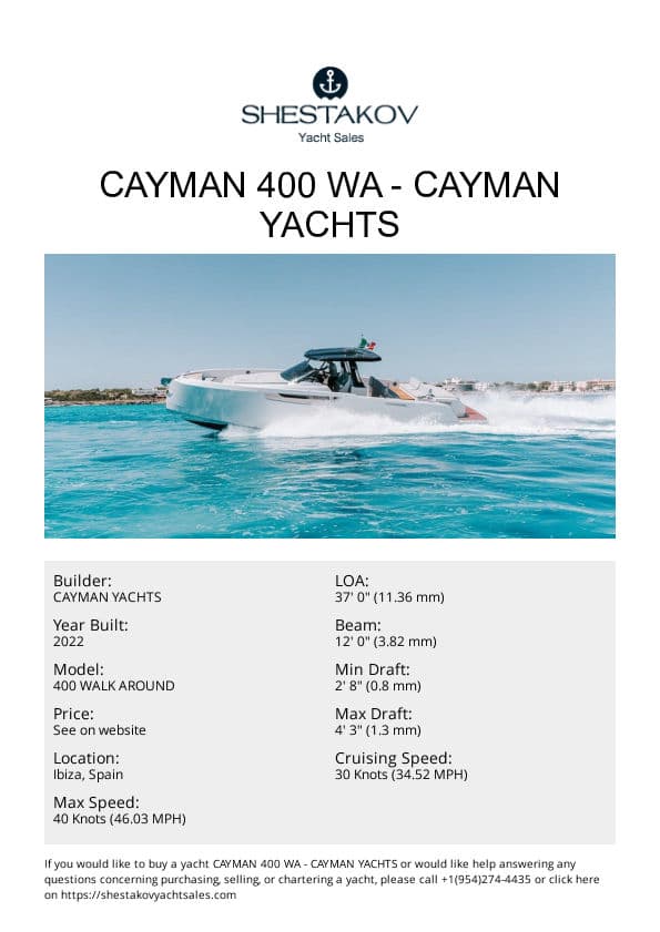 CAYMAN 400 WA - 400 WALK AROUND - 2022