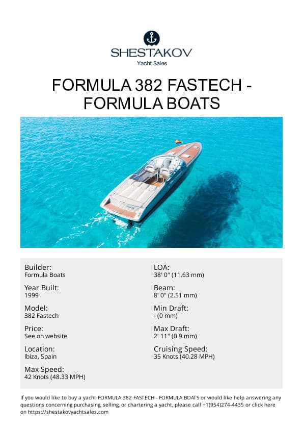 FORMULA 382 FASTECH - 382 Fastech - 1999