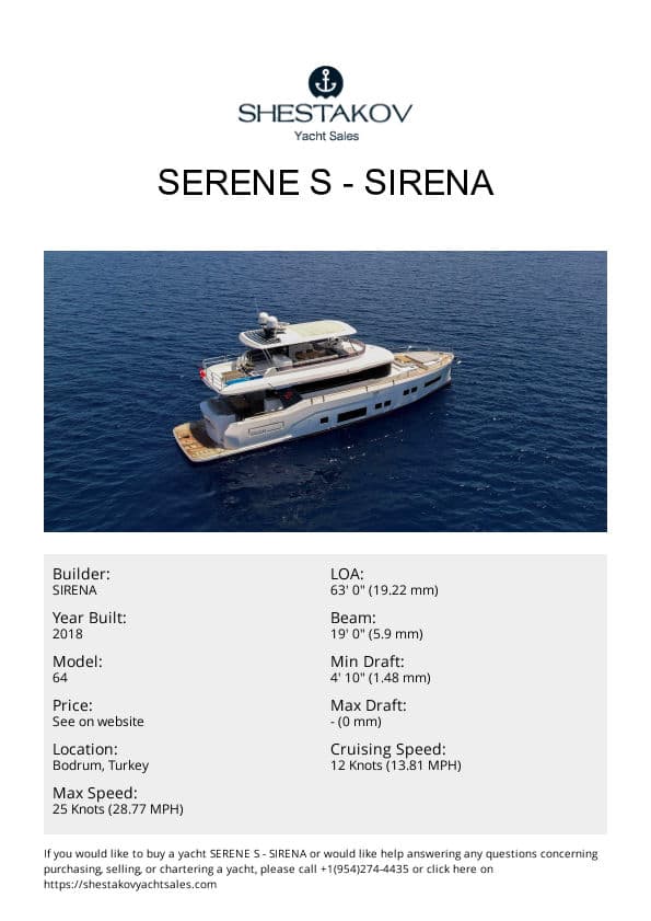 SERENE S - 64 - 2018