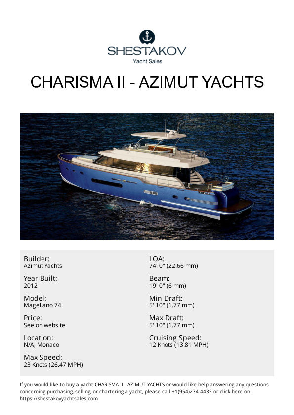 CHARISMA II - Magellano 74 - 2012