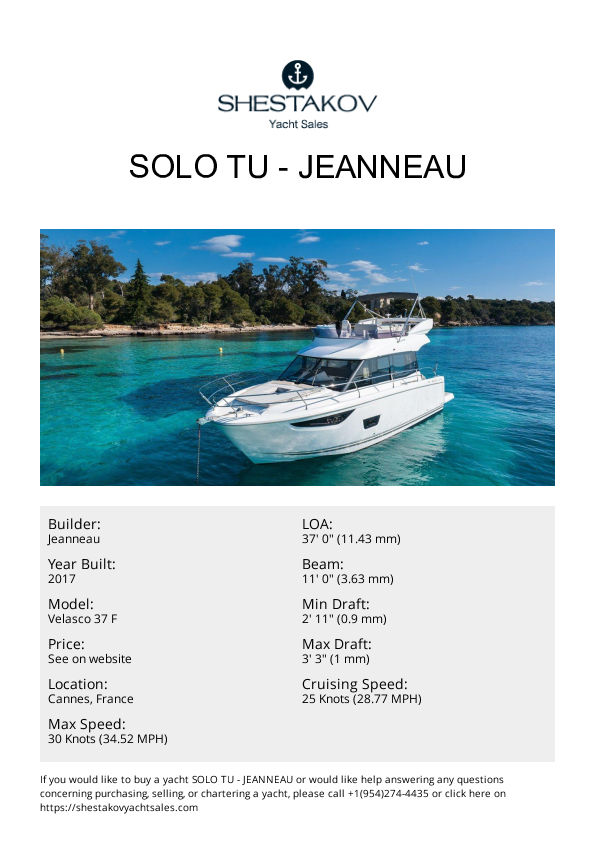 Solo Tu - Velasco 37 F - 2017