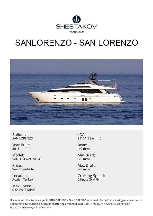 SANLORENZO - SANLORENZO SL94 - 2013