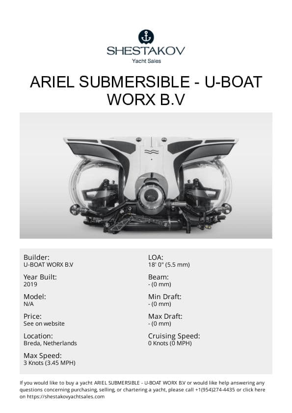 ARIEL SUBMERSIBLE - undefined - 2019