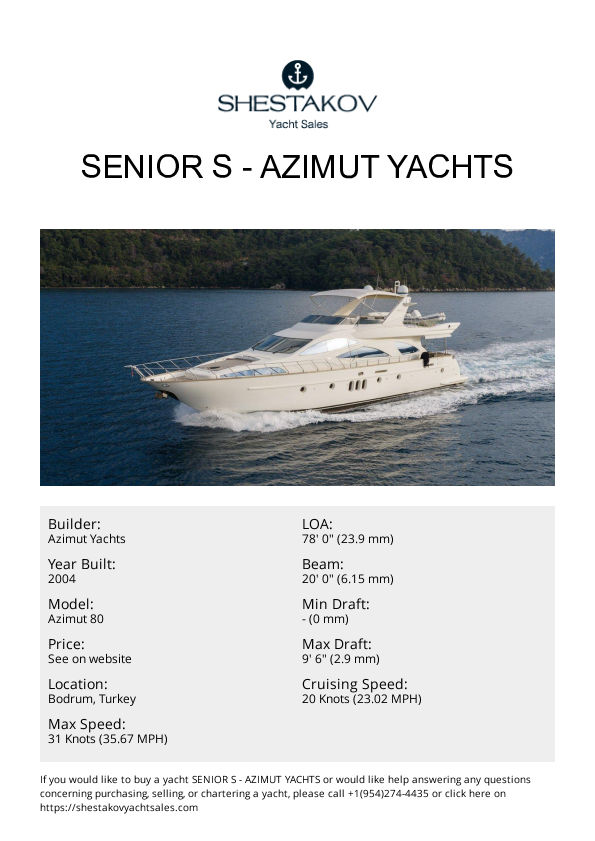 SENIOR S - Azimut 80 - 2004