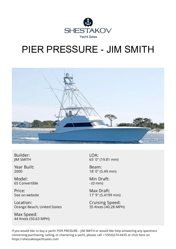 PIER PRESSURE - 65 Convertible - 2000
