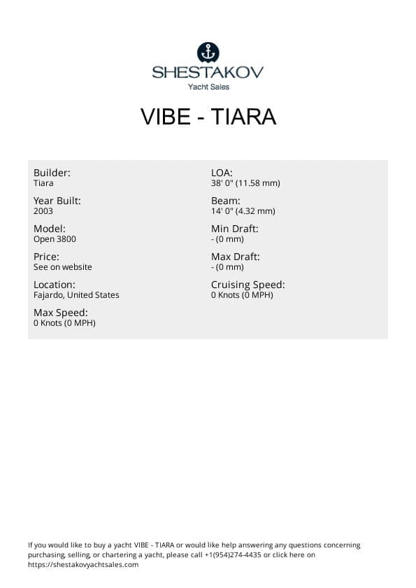 Vibe - Open 3800 - 2003