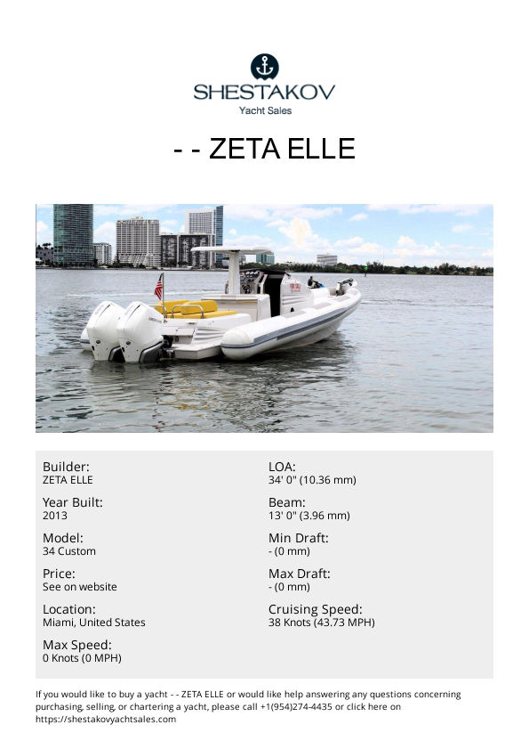 - - 34 Custom - 2013