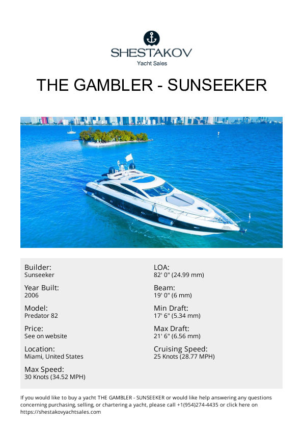 The Gambler - Predator 82 - 2006