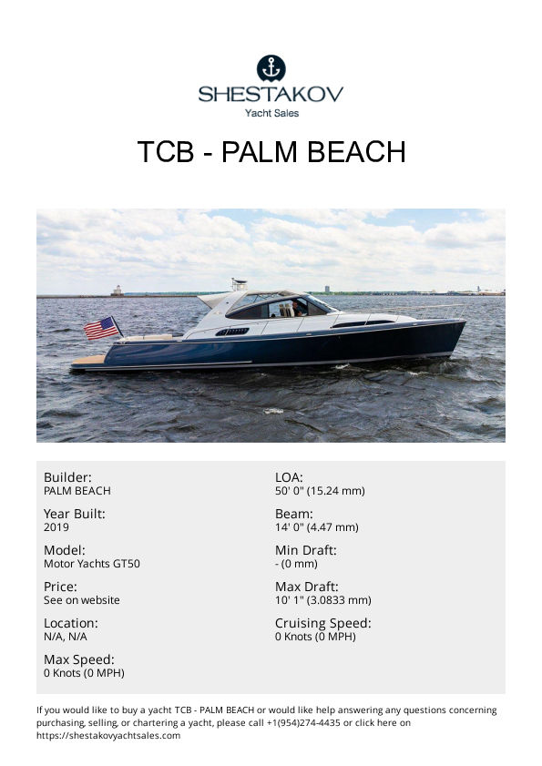 TCB - Motor Yachts GT50 - 2019