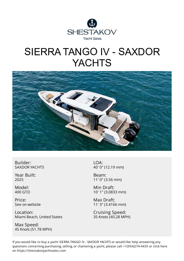 SIERRA TANGO IV - 400 GTO - 2025