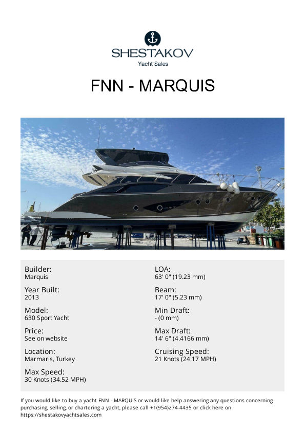 FNN - 630 Sport Yacht - 2013