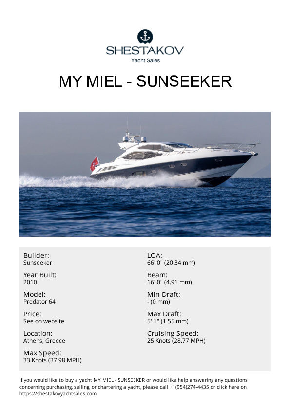 MY MIEL - Predator 64 - 2010