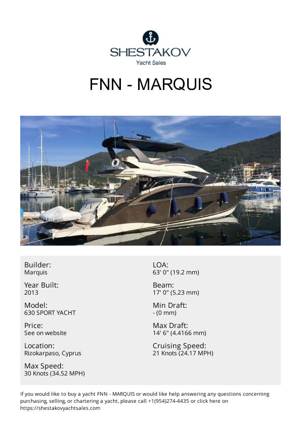 FNN - 630 SPORT YACHT - 2013