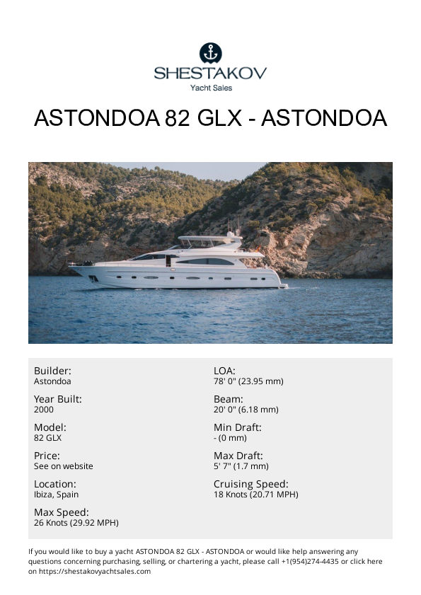 ASTONDOA 82 GLX - 82 GLX - 2000
