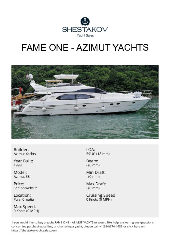 Fame One - Azimut 58 - 1998