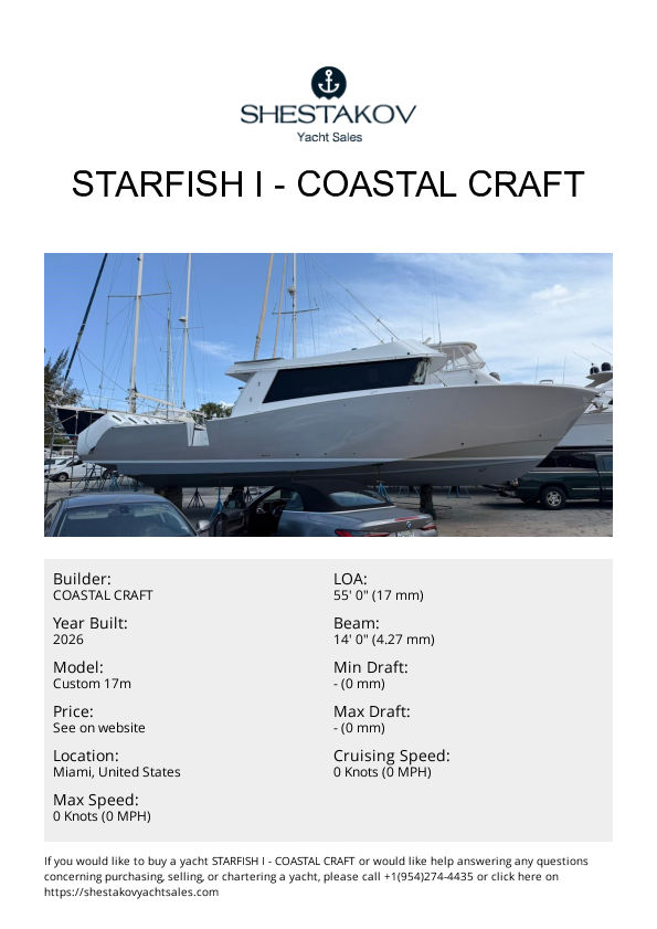 Starfish I - Custom 17m - 2026