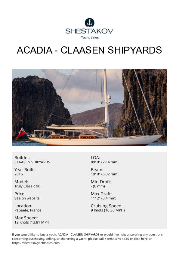 ACADIA - Truly Classic 90 - 2016
