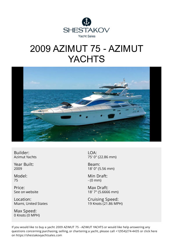 2009 Azimut 75 - 75 - 2009