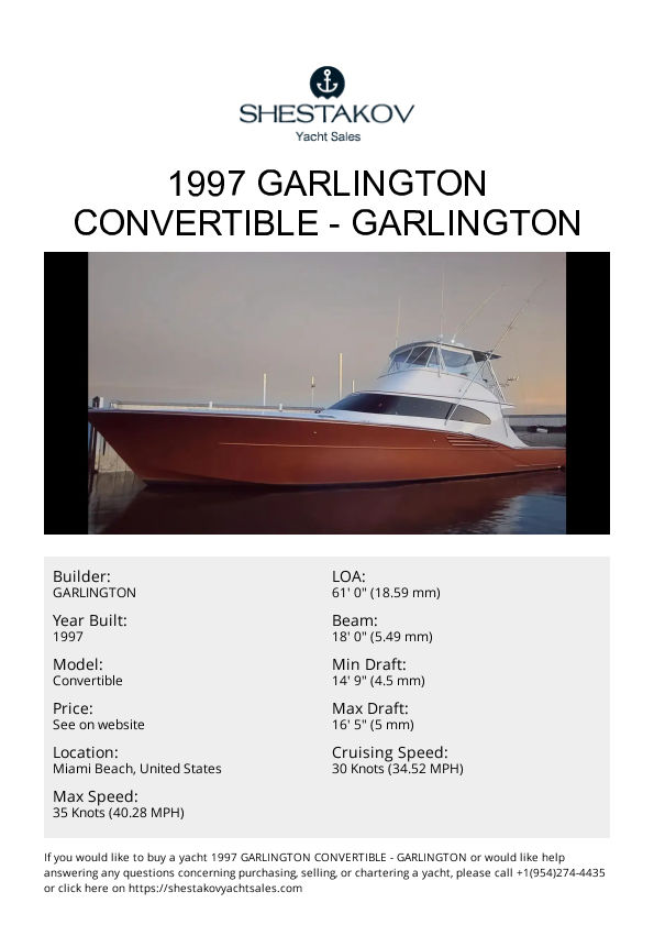 1997 Garlington Convertible - Convertible - 1997