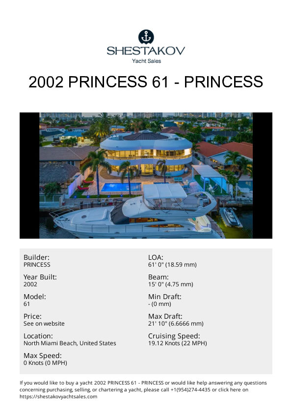 2002 Princess 61 - 61 - 2002