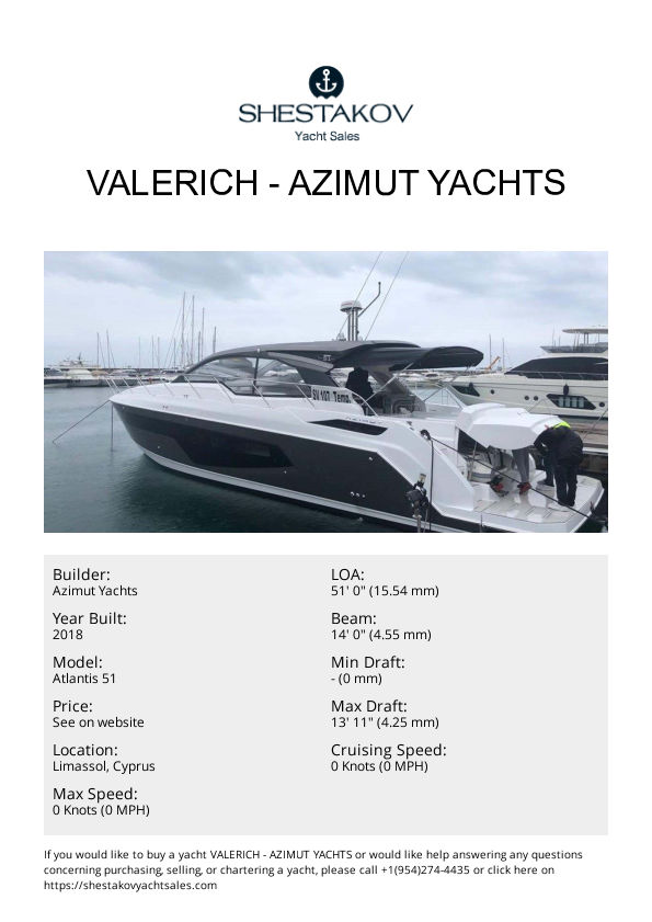 VALERICH - Atlantis 51 - 2018
