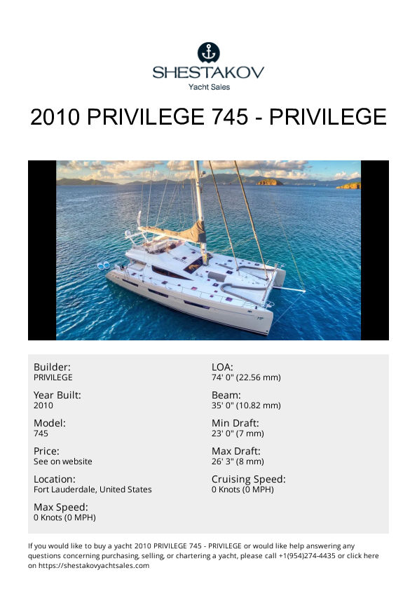 2010 Privilege 745 - 745 - 2010