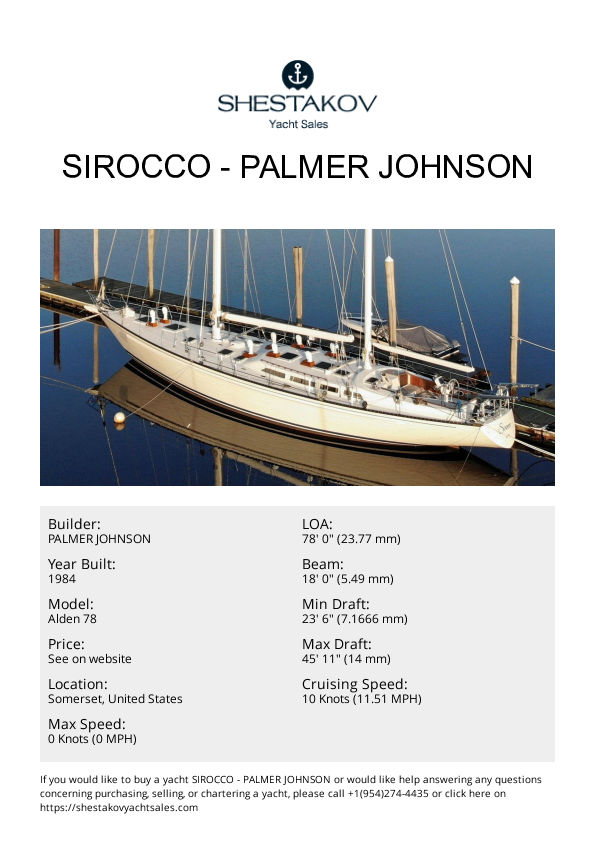 SIROCCO - Alden 78 - 1984