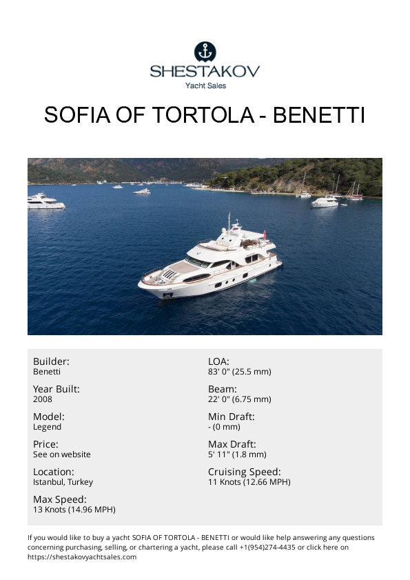 SOFIA OF TORTOLA - Legend - 2008