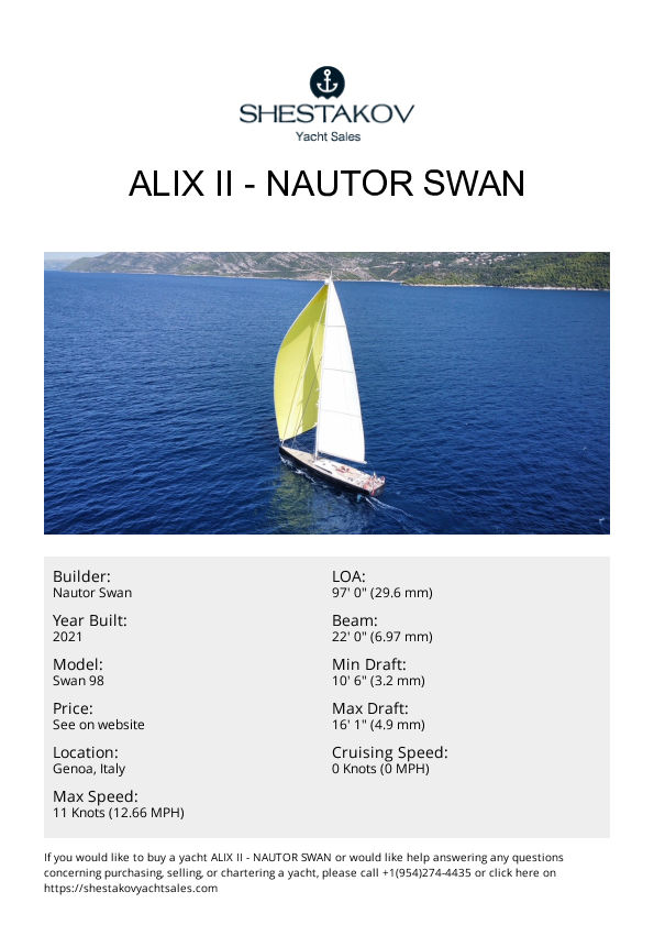 Alix II - Swan 98 - 2021