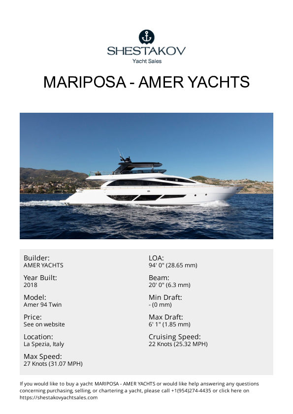 Mariposa - Amer 94 Twin - 2019