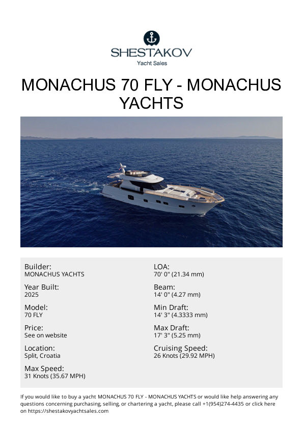 Monachus 70 Fly - 70 FLY - 2026