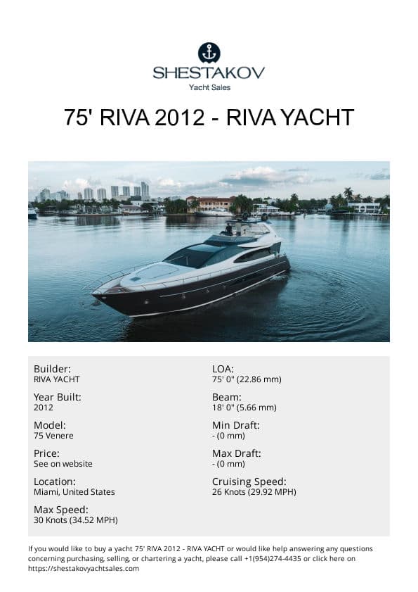 75' Riva 2012 - 75 Venere - 2012