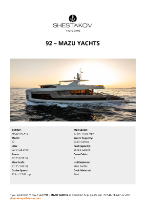 MAZU YACHTS - 92