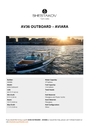 AVIARA - AV36 Outboard
