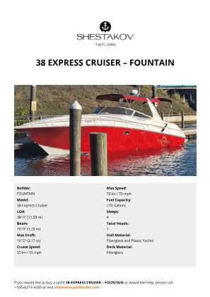 FOUNTAIN - 38 Express Cruiser