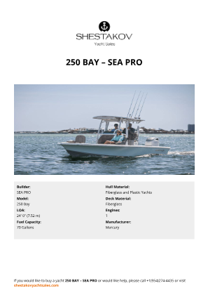 SEA PRO - 250 Bay