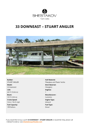 STUART ANGLER - 33 Downeast