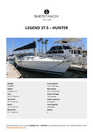 HUNTER - LEGEND 37.5