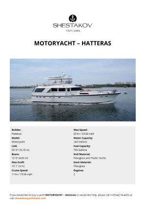 Hatteras - Motoryacht