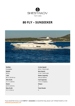 Sunseeker - 80 Fly