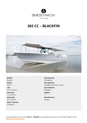 Blackfin - 302 CC