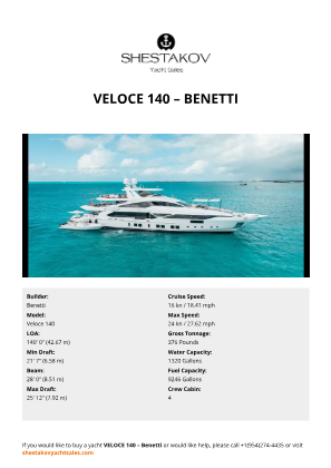 Benetti - Veloce 140