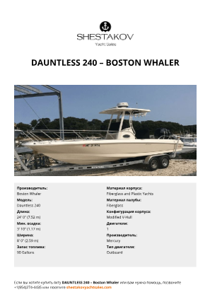 Boston Whaler - Dauntless 240